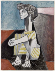 Pablo Picasso; Jacqueline aux mains croisées; 1954; Huile sur toile; 116 x 88; 5 cm; Musée national Picasso-Paris; Dation Jacqueline Picasso; 1990. MP1990-26