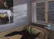 Alina Grasmann it descends, it descends, 2023 Oil on canvas 29 1⁄2 x 39 1⁄2” 75 x 100 cm, Galerie Fridman