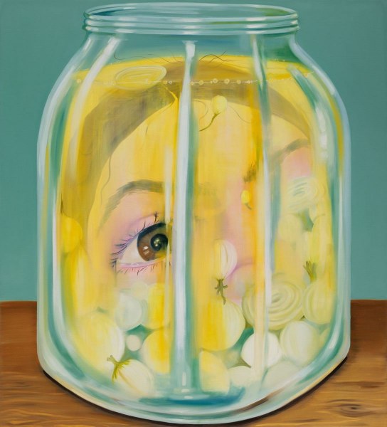 Karolina Jabłońska, Pickled Onions, 2026, Oil on canvas 160 x 145 cm, Photo: © Szymon Sokołowski, Courtesy the artist and Esther Schipper Berlin/Paris/Seoul